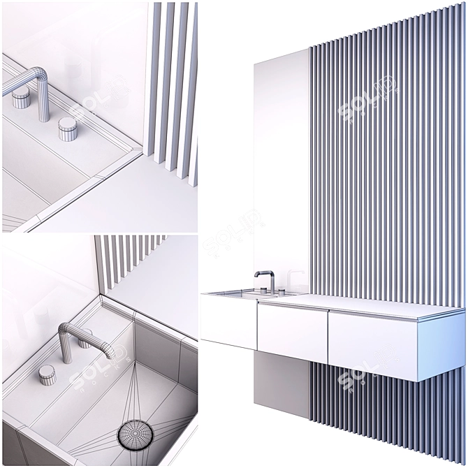 Stylish Bathroom Essentials Collection 3D model image 4