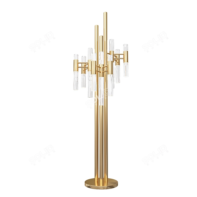 Crystal Cascade Floor Lamp 3D model image 1