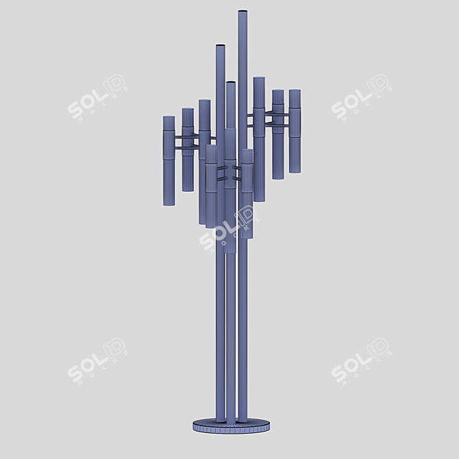 Crystal Cascade Floor Lamp 3D model image 3