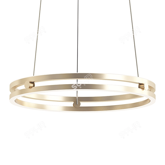 Sleek LED Ceiling Light: John Lewis 3D model image 1