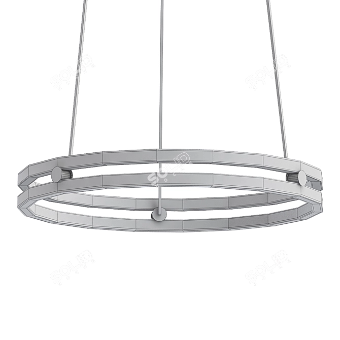 Sleek LED Ceiling Light: John Lewis 3D model image 2