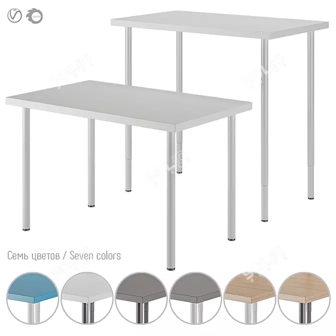 IKEA Lagkapten/Adils - Stylish and Functional Work Desk 3D model image 1