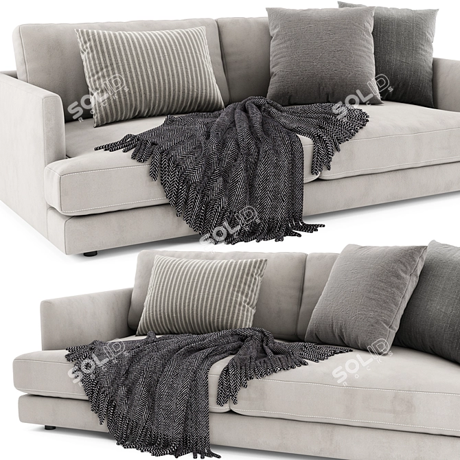 Modern West Elm Haven 2 Seater Sofa 3D model image 2