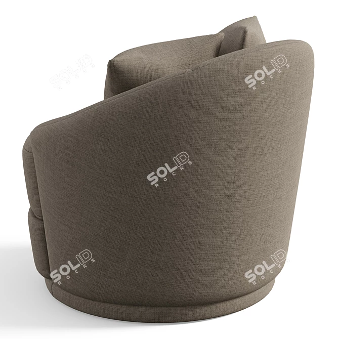 Cozy Swivel Barrel Chair 3D model image 4