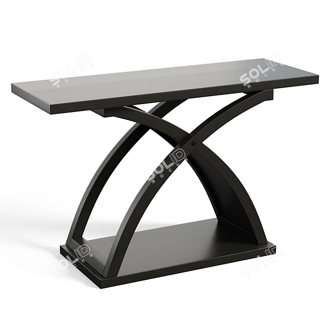 Exotic Espresso X-Shape Console 3D model image 1