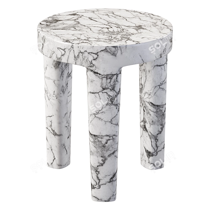 Kelly Wearstler Tribute Stool: Elegant & Compact 3D model image 1