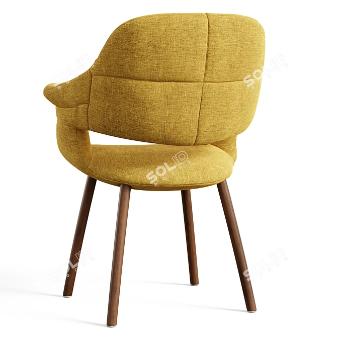 Modern Mid-Century Robyn Dining Chair 3D model image 4