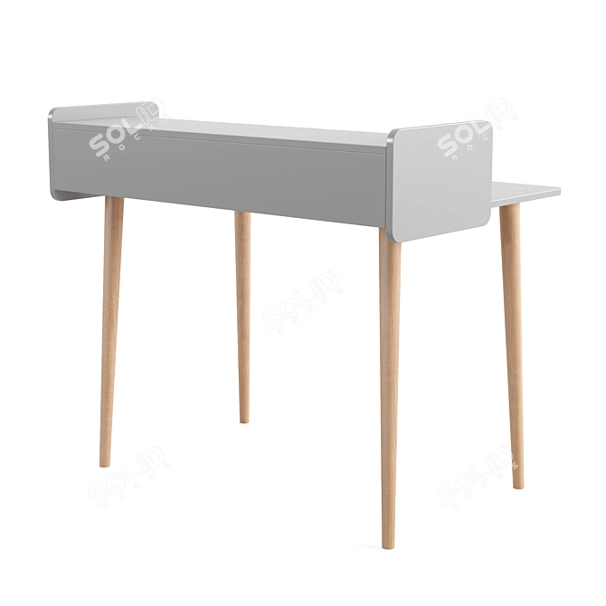 Zag Children's Writing Desk: Vintage Style with Practical Storage 3D model image 4