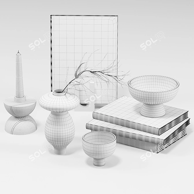 Neutral Tone Decor Set 07 3D model image 7