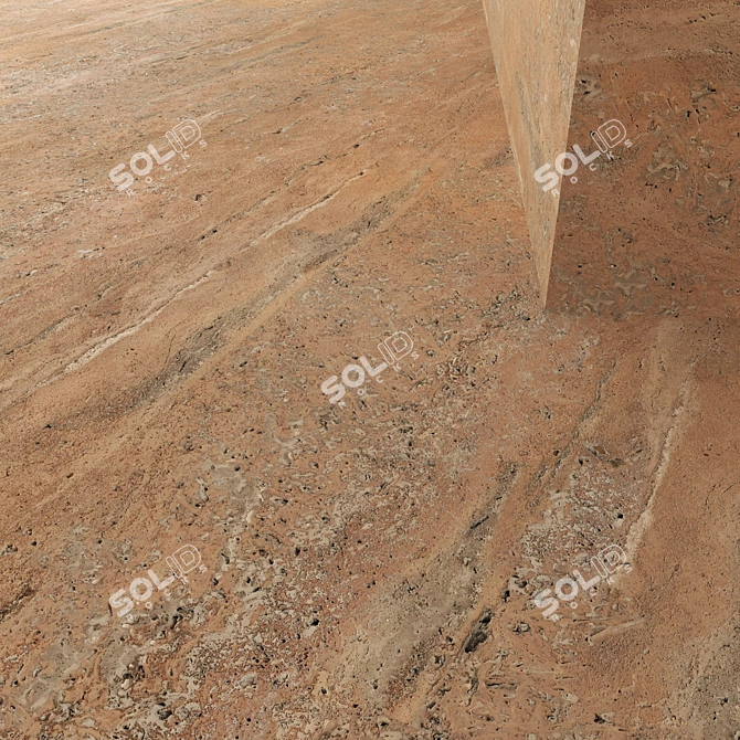 Natural Stone Set: Travertine Zena, Santa Caterina, Roccia, Noce 3D model image 5