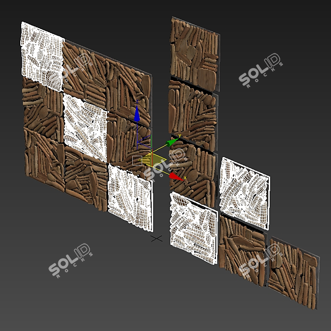 Splintered Branch Panel 3D model image 6