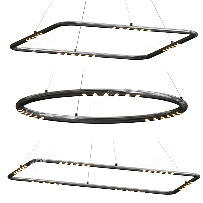 Elegant Norfrid Chandeliers: Illuminate in Style 3D model image 1