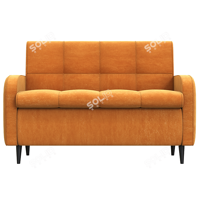 Elegant Flared Arm Sofa 3D model image 2