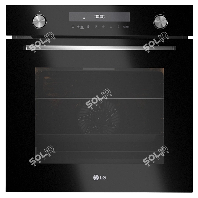 LG Kitchen Appliance Set 4: Oven, Microwave, Cooktop, Hood & Fridge 3D model image 3