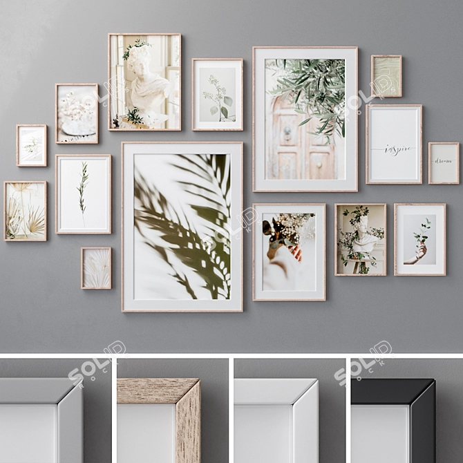 Versatile Set of 1410 Wall Paintings 3D model image 1