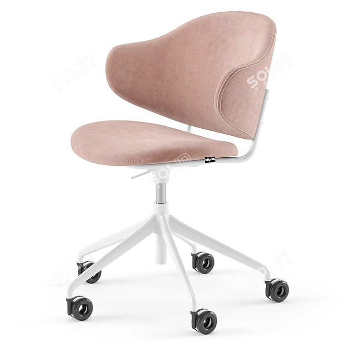 Holly Upholstered Home Office Chair 3D model image 3