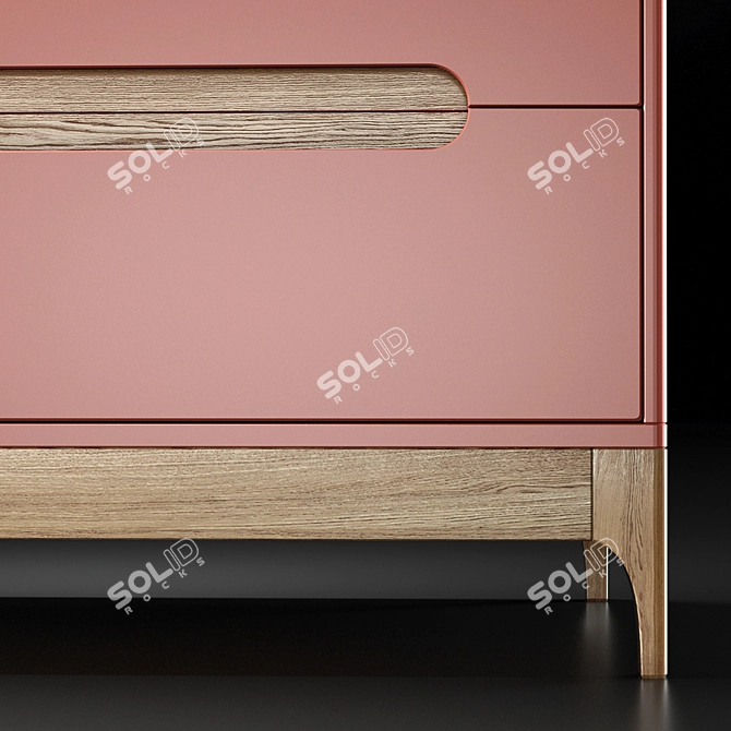 Oakwood Dresser | Handcrafted Design 3D model image 3