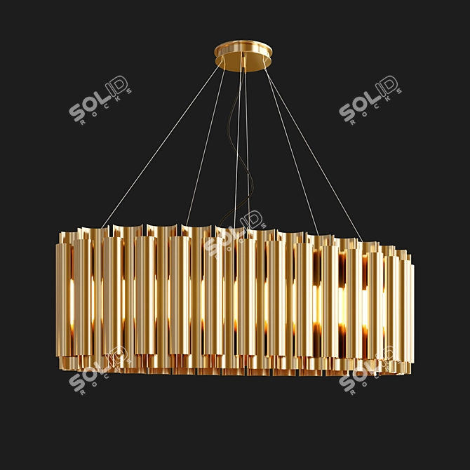 Golden Glow Pendant Lighting Collection 3D model image 2