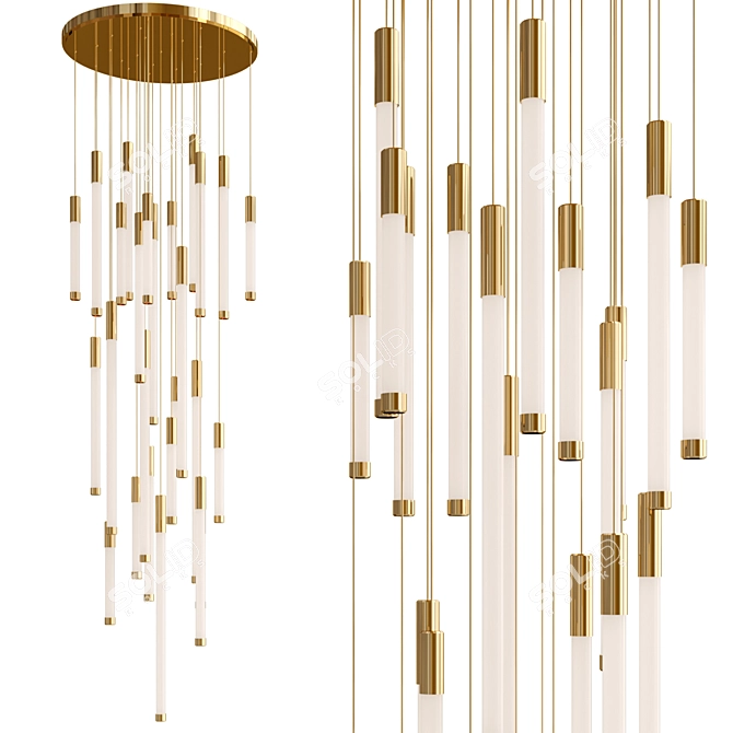 Luxury Pendant Light: FLUX By Haberdashery 3D model image 1