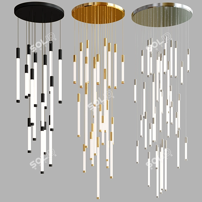 Luxury Pendant Light: FLUX By Haberdashery 3D model image 3