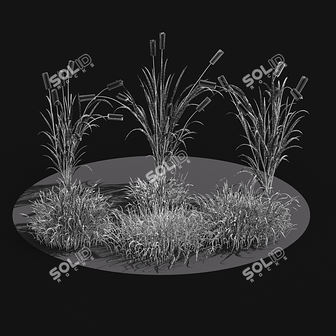 Scenic Meadow Grassland Set 3D model image 4