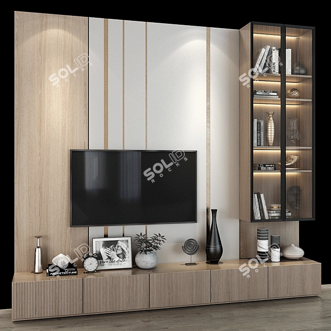 Modern TV Wall Unit 268 3D model image 3