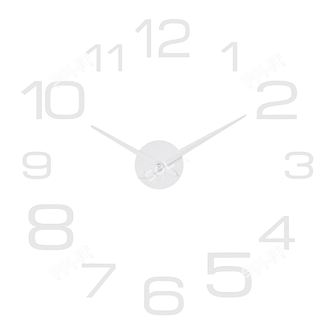 Elegant Palisade Wall Clock 3D model image 2