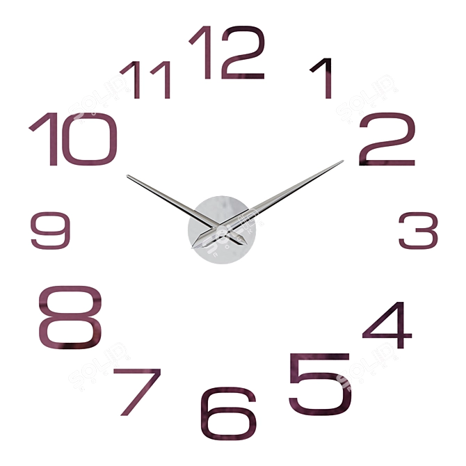 Elegant Palisade Wall Clock 3D model image 7