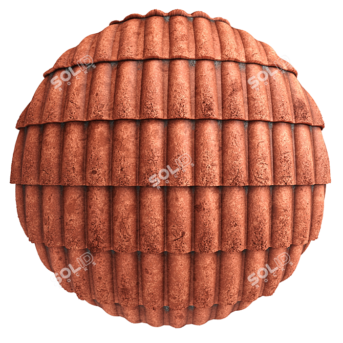 Versatile PBR Roof Tile Material 3D model image 1