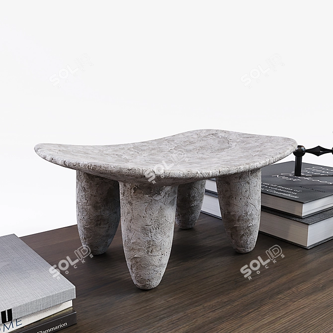 Elegant Coffee Table Decor Set 3D model image 3