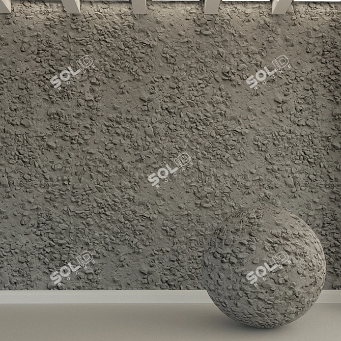 Crushed Stone Material for 3D Design 3D model image 1