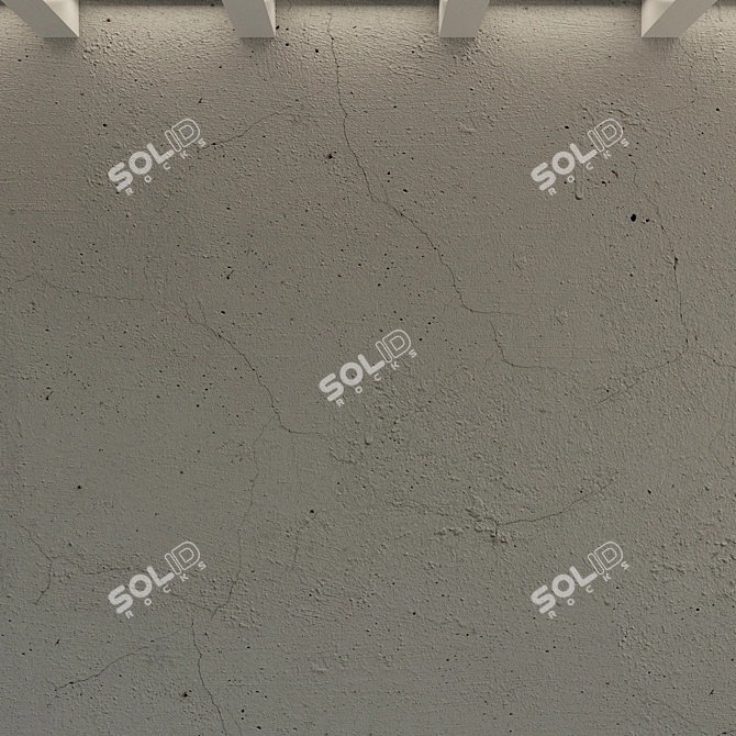 Vintage Concrete Wall Texture 3D model image 2