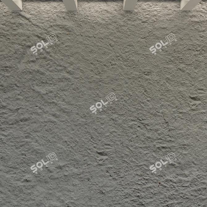 Vintage Concrete Wall: Old and Textured 3D model image 2