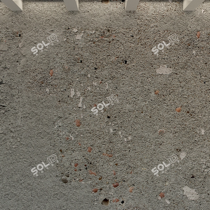 Title: Vintage Concrete Wall | Old, Rough & Textured 3D model image 1