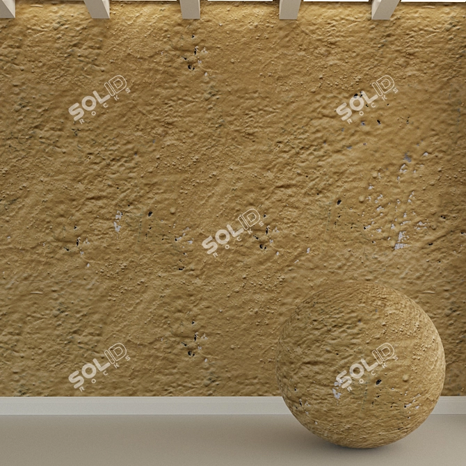 Title: Vintage Concrete Wall Texture 3D model image 1