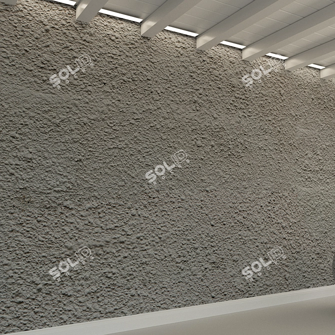 Title: Vintage Concrete Wall 3D model image 3