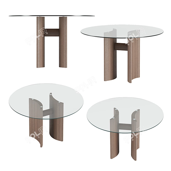 Minimalist Italian Tables by Porada 3D model image 2