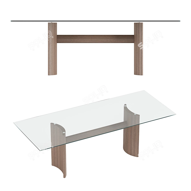 Minimalist Italian Tables by Porada 3D model image 3