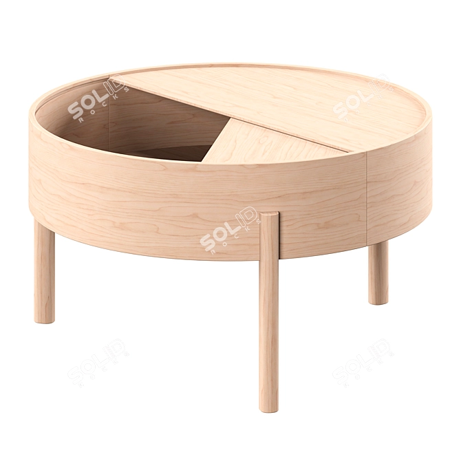 Contemporary Arc Coffee Table 3D model image 1