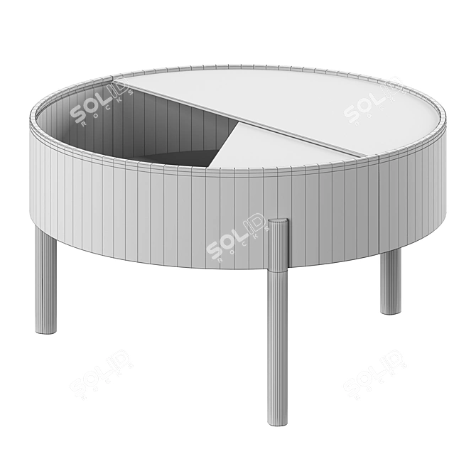 Contemporary Arc Coffee Table 3D model image 3