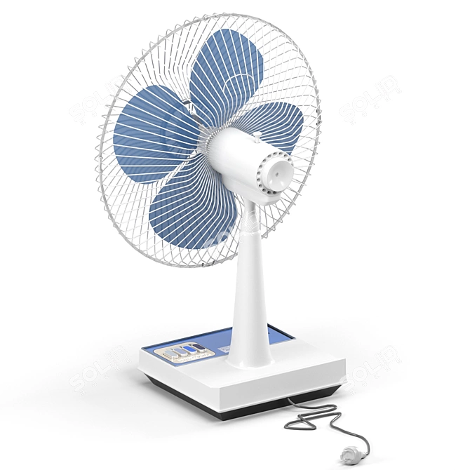 Toshiba Retro Table Fan 3D model image 4