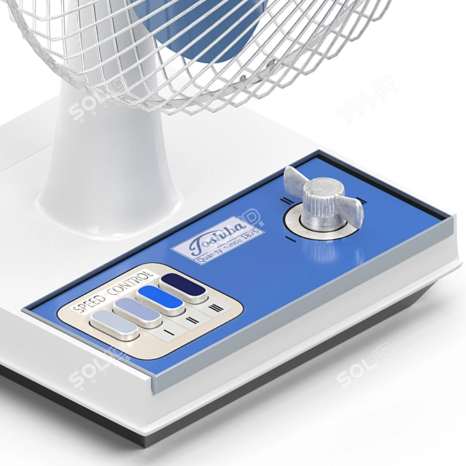 Toshiba Retro Table Fan 3D model image 5