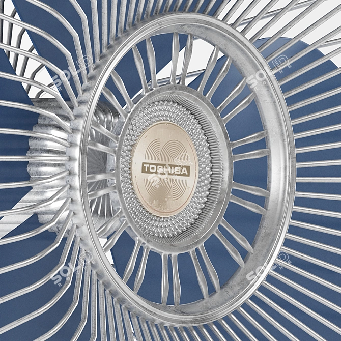 Toshiba Retro Table Fan 3D model image 6