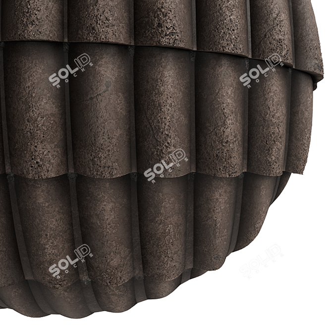 3-Color Roof Tile Materials: PBR, Sbsar, 4K 3D model image 5