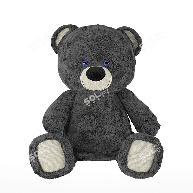 Fluffy Teddy Bear Plush 3D model image 3