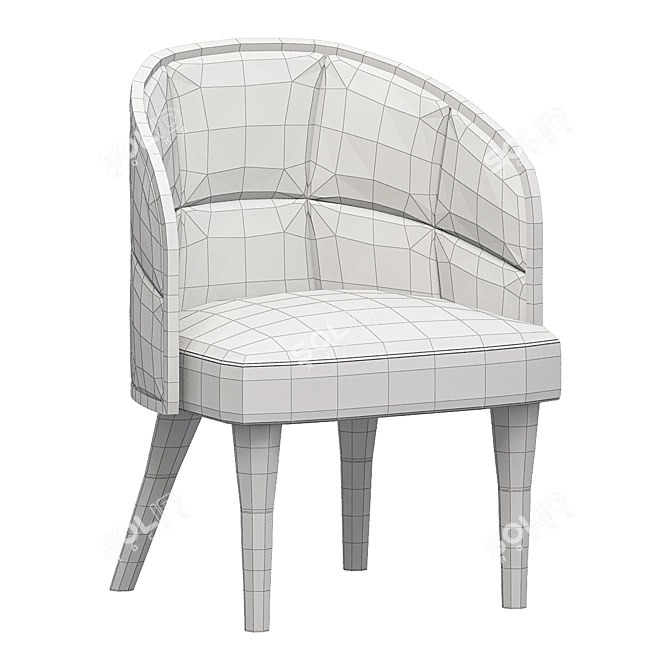 Emma & Emily: Elegant Soft Chairs 3D model image 2
