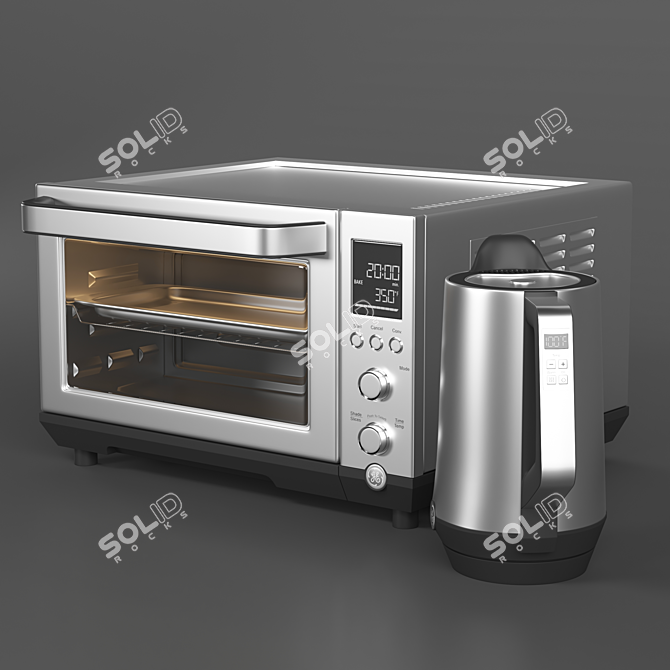 GE Premium Kitchen Set: High-Quality Appliances 3D model image 3