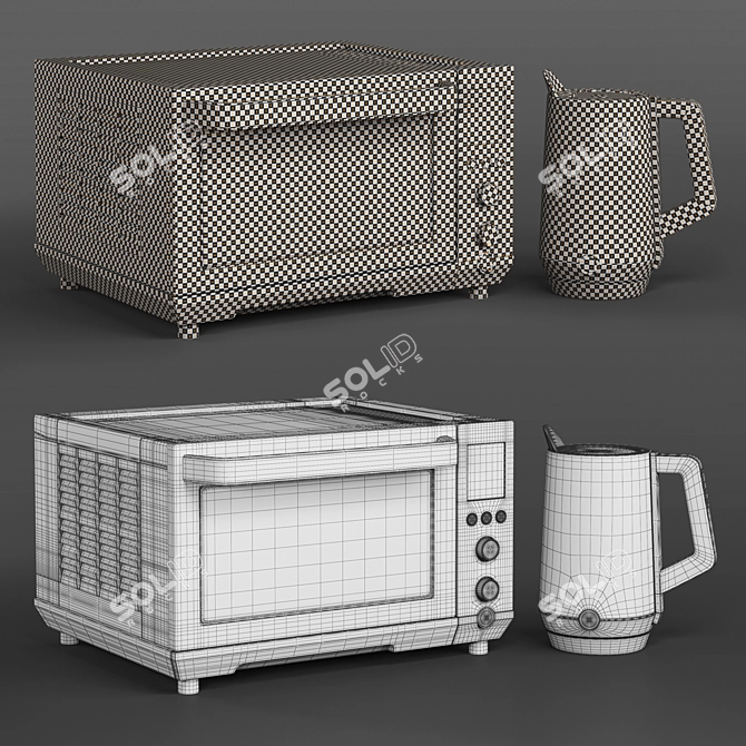 GE Premium Kitchen Set: High-Quality Appliances 3D model image 6