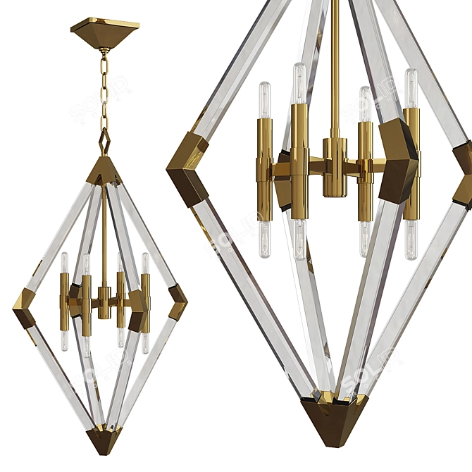 Elegant Lyons Pendant Light 3D model image 1