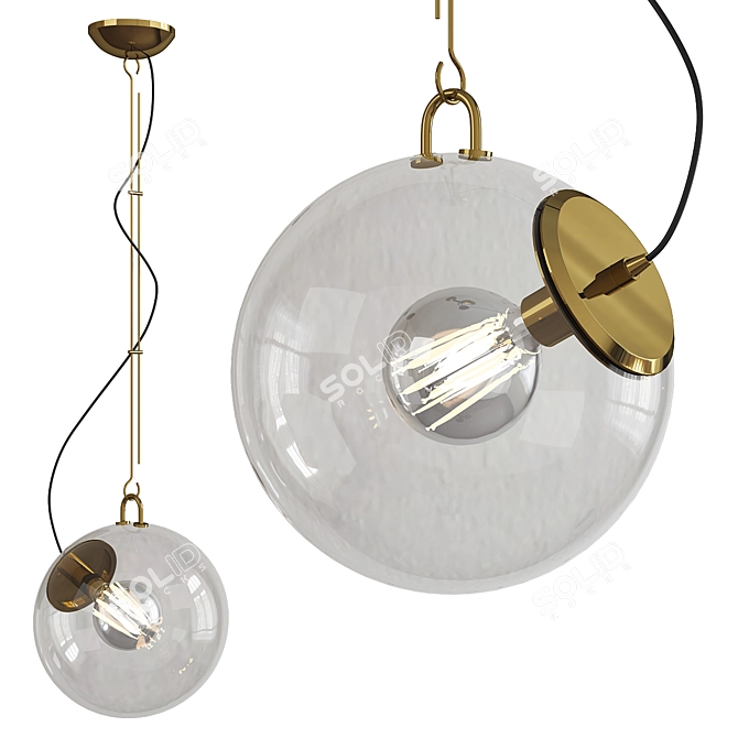 Miconos Chrome Pendant Light by Artemide 3D model image 1